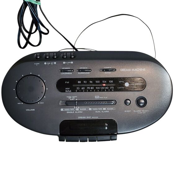 ​Sony Dream Machine ICF-CS650 AM/FM Dual Alarm Clock Radio Cassette Player Retro - Picture 4 of 11